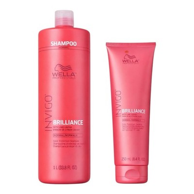 WELLA INVIGO BRILLIANCE COLOR PROTECTION SHAMPOO & CONDITIONER - FOR NORMAL HAIR