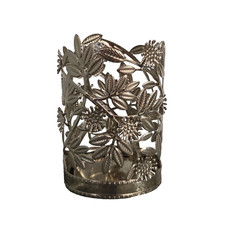 Bath  Body Works Gold Floral Leaf Foaming Soap Holder Sleeve Pedestal