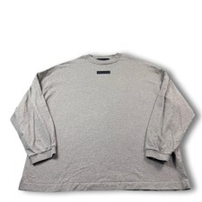 Fear of God Essentials Heathered Oatmeal Long Sleeve Oversize T-Shirt Mens S EUC