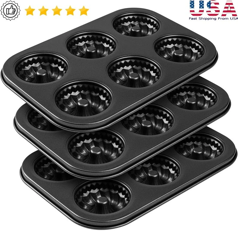 Mini Fluted Tube Pan Set 6 Cup Nonstick Bakeware Oven Safe Heavy Duty Guarantee
Opens in a new windo