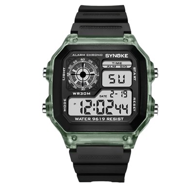 Herren Digitaluhr Sport Leuchtende Multifunktion Wasserdicht Armbanduhr