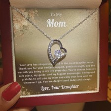 To My Mom Heart Necklace Gift