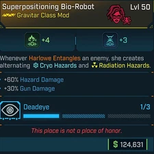 Borderlands 4 🌟 HARLOWE BIO-ROBOT 🌟 CLASS MOD 🌟 GUN DMG/HAZARD DMG 🌟