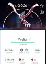 ✨ Shiny Yveltal ✨ -  P T C - 80k stardust  - Description