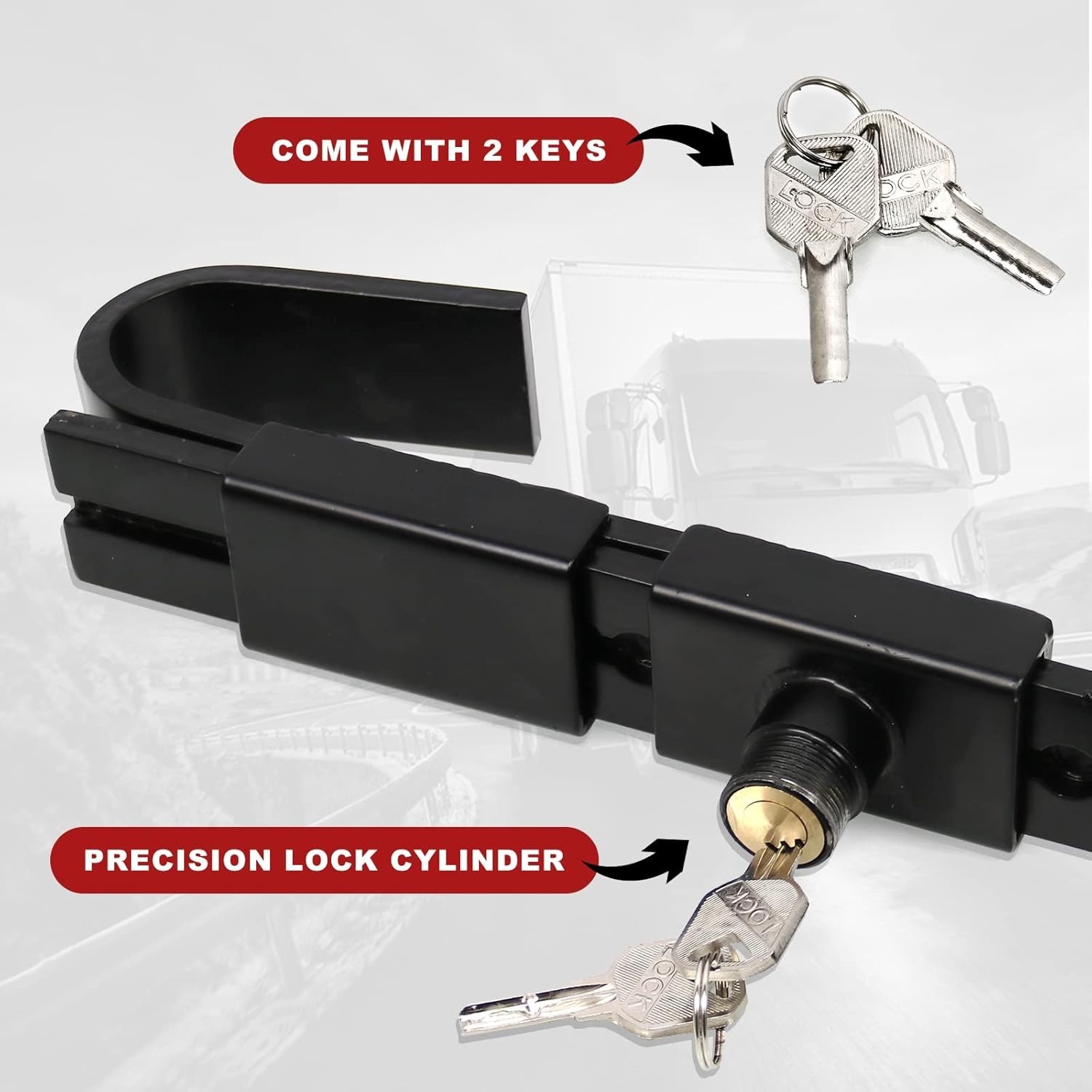 RYANSTAR RACING Adjustable Steel Cargo Door Lock Shipping Container Lock Trai...