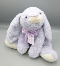 Tesco 2003 Bunny Rabbit Purple Soft Plush Toy Gingham Bow '03 Vintage