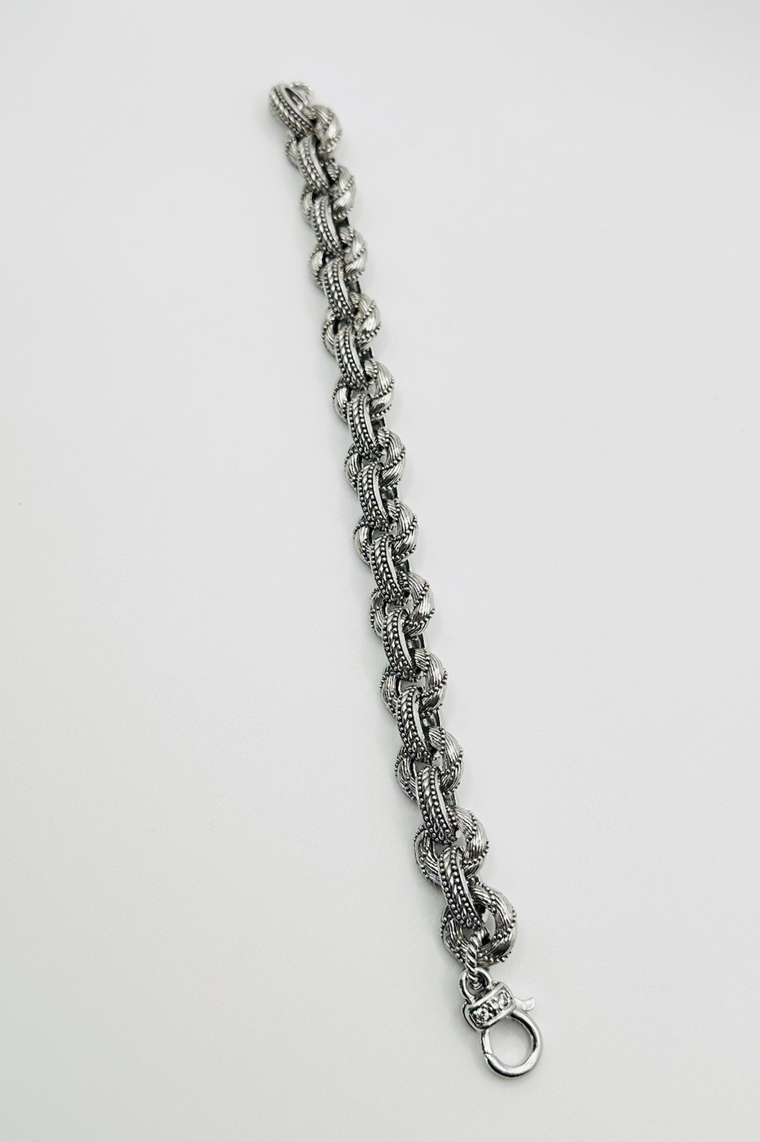 Judith Ripka Solid Round Link Bracelet With Lobst… - image 3