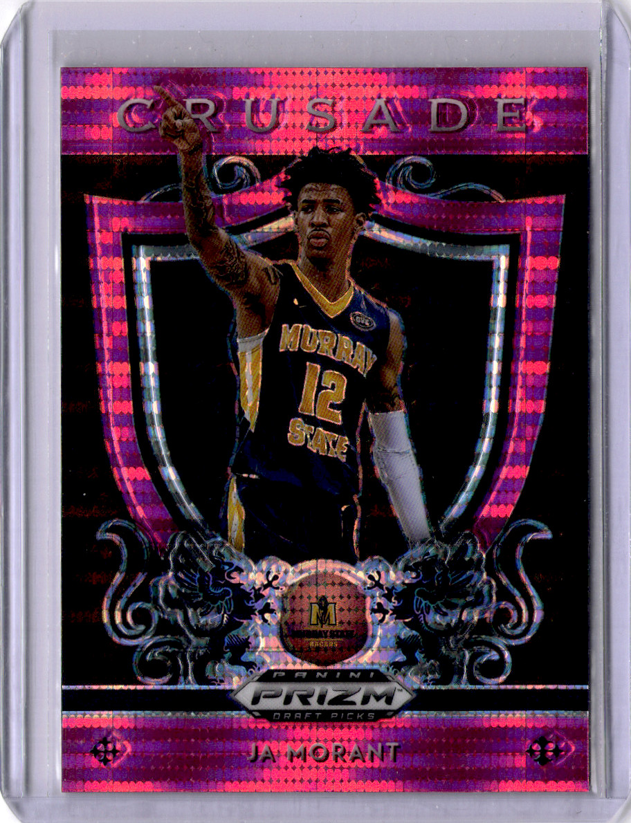 2019-20 Panini Prizm Draft Picks Ja Morant Pink Pulsar Crusade RC #11