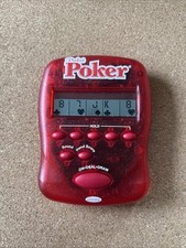 Radica Pocket Poker Handheld Electronic LCD Game Tested Working Draw or Deuces
