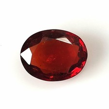 AAA+ Natural Red Hessonite Garnet 9X11.6 Oval Shape Faceted Gemstone 4.90 Carat