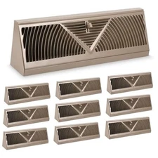 10 Pack Baseboard Register Vent Duct Opening Size Vent Covers for 18 Inch Brown