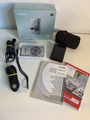 Kamera: Canon IXUS 145 HD Fotokamera Digitalkamera 16 MP gut getestet silber