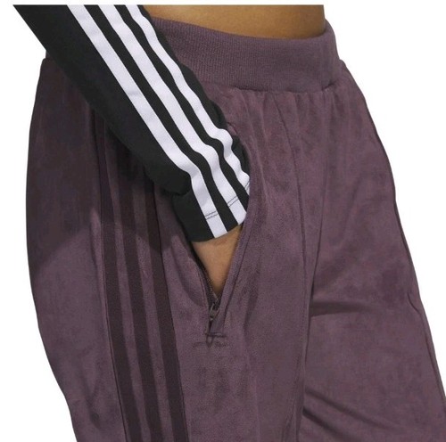 adidas Original Adicolour Classic Suede Cuffed Track Pants Maroon - Picture 3 of 6