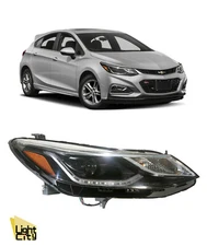 For 2016-2019 Chevrolet Cruze Passenger Halogen Headlight (LED DRL) w/ BULB RH