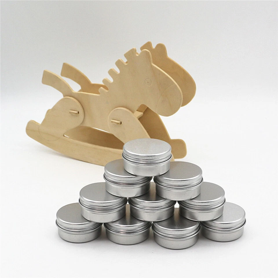 15~100ml Small Mini Round Tins Cans Box Metal Jewelry Container Case w/Screw Lid - image 3 of 4