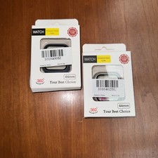 Two 2 Used Tempered Glass PROTECTIVE BUMPERs FOR 44 MM APPLE WATCH