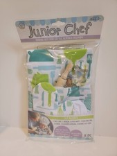 Junior Chef Baking Set For Little Kitchen Helpers 8pc Set Blue/Green Ages 3 New