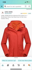 Camel Crown Womens Waterproof Ski Jacket 3-in-1 Windbreaker Winter Coat Fleece I
