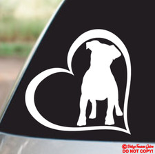 JACK RUSSELL TERRIER HEART Vinyl Decal Sticker Car Rear Window Bumper DOG PUPPY