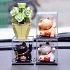 3*Solar Powered Maneki Neko Chinese Lucky Cat Waving Hand Fortune Figurine decor