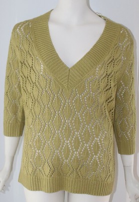 Strick Pullover Marke VIA APPIA  Größe 48 - grün - NP 69,95   - NEU
