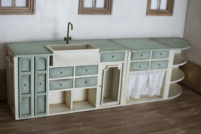 #ad 1 12 Scale Dollhouse Miniatures Furniture Kitchen Island Unfinished Handmade $17.49
