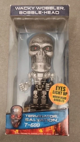 TERMINATOR SALVATION T-600 EYES LIGHT UP FUNKO WACKY WOBBLER BOBBLE-HEAD 2009