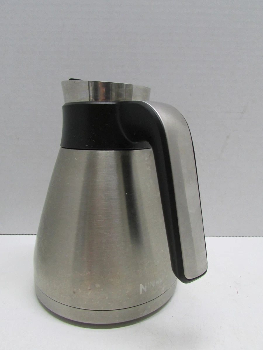 NINJA COFFEE MAKER REPLACEMENT STAINLESS STEEL THERMAL CARAFE w/ Lid/Stem  CLEAN!