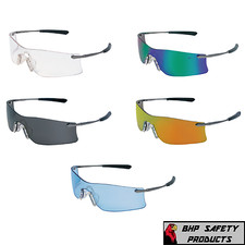 GAFAS DE SEGURIDAD MCR CREWS RUBICON GAFAS DE SOL MARCO DE METAL GOMA BOQUILLA 1 PAR