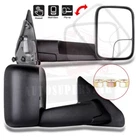 L&R Pair Flip Up Manual Tow Mirrors For 2003-2008 Dodge Ram 1500 2500 3500 Black
