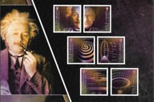 EINSTEIN &  HAWKING SPECIAL STAMP SHEET MNH ISLE OF MAN 2016 SPACE SCIENCE