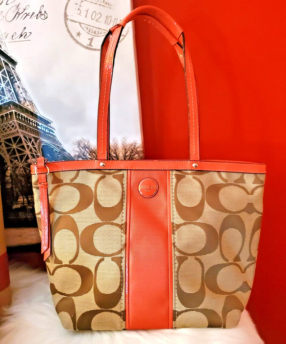 Coach Signature Zip Top Tote