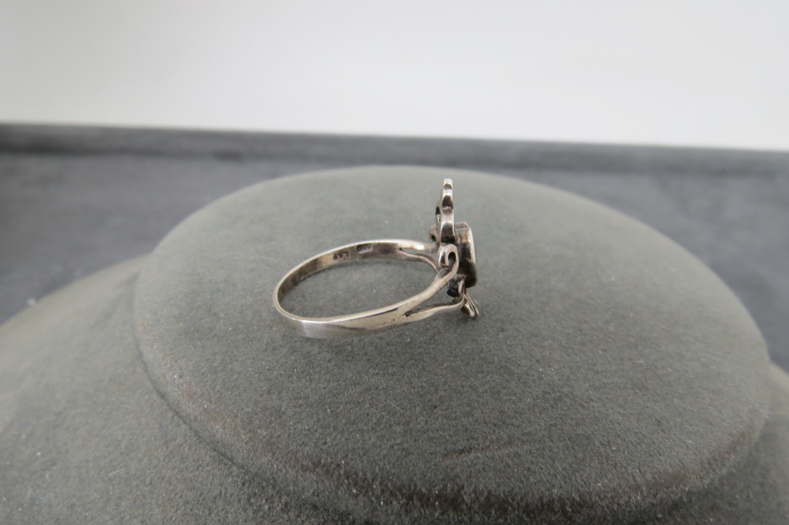 Abalone Heart Ring Sterling Silver Shell Stone Si… - image 10