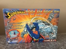 SUPERMAN ROCK 'EM SOCK 'EM ROBOTS Game (2005, Mattel) HTF Metallo DC Comics