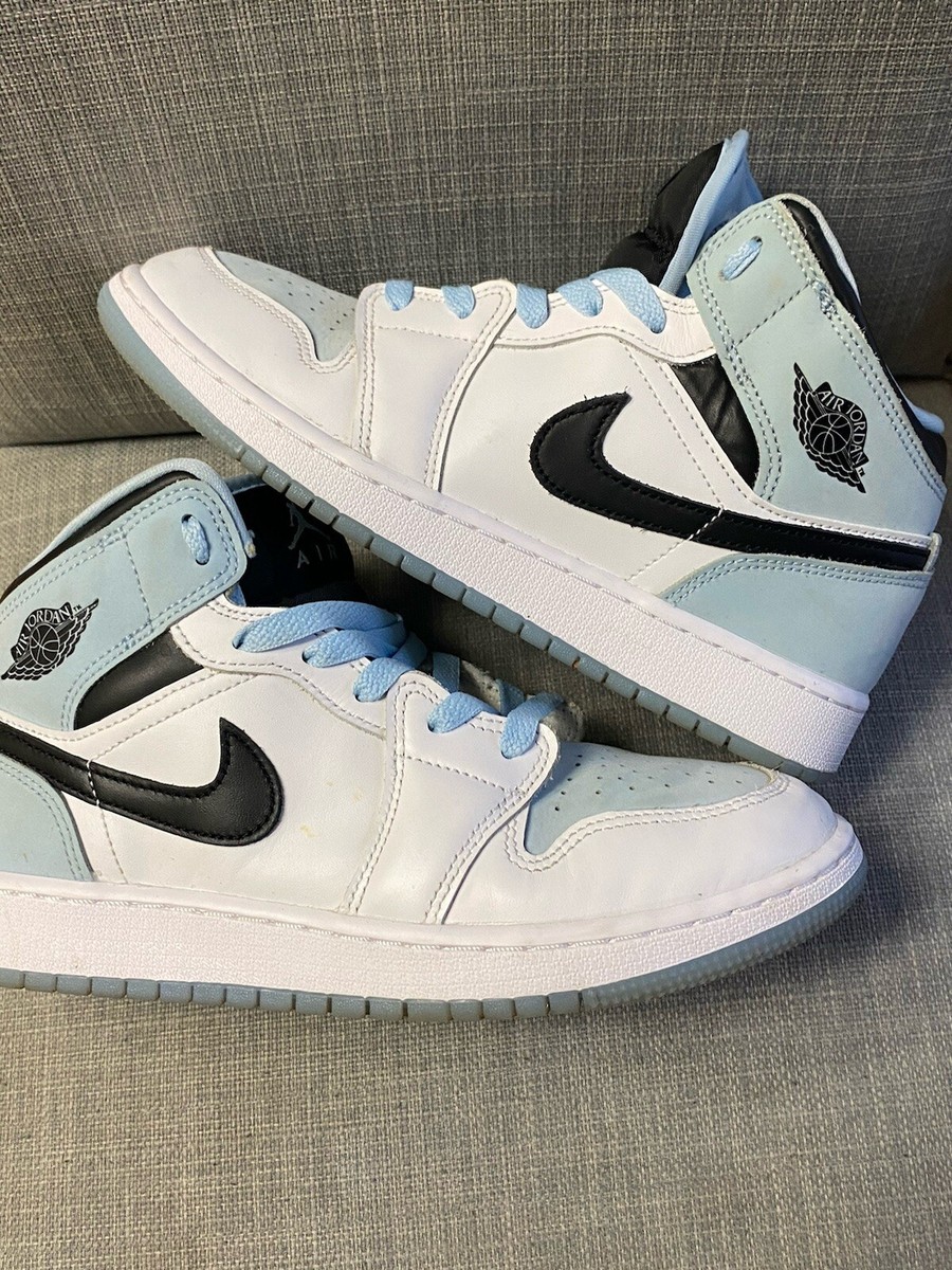 Nike Air Jordan 1 Mid 'Ice Blue' White SE GS Sizes 6Y DV1337-104