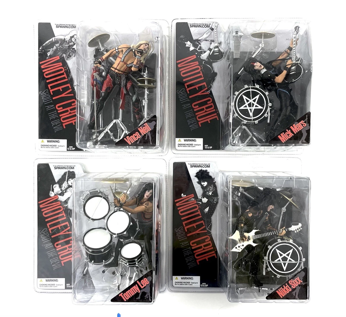 Motley Crue McFarlane Action Figure Vince Neil Tommy Lee Mick Mars