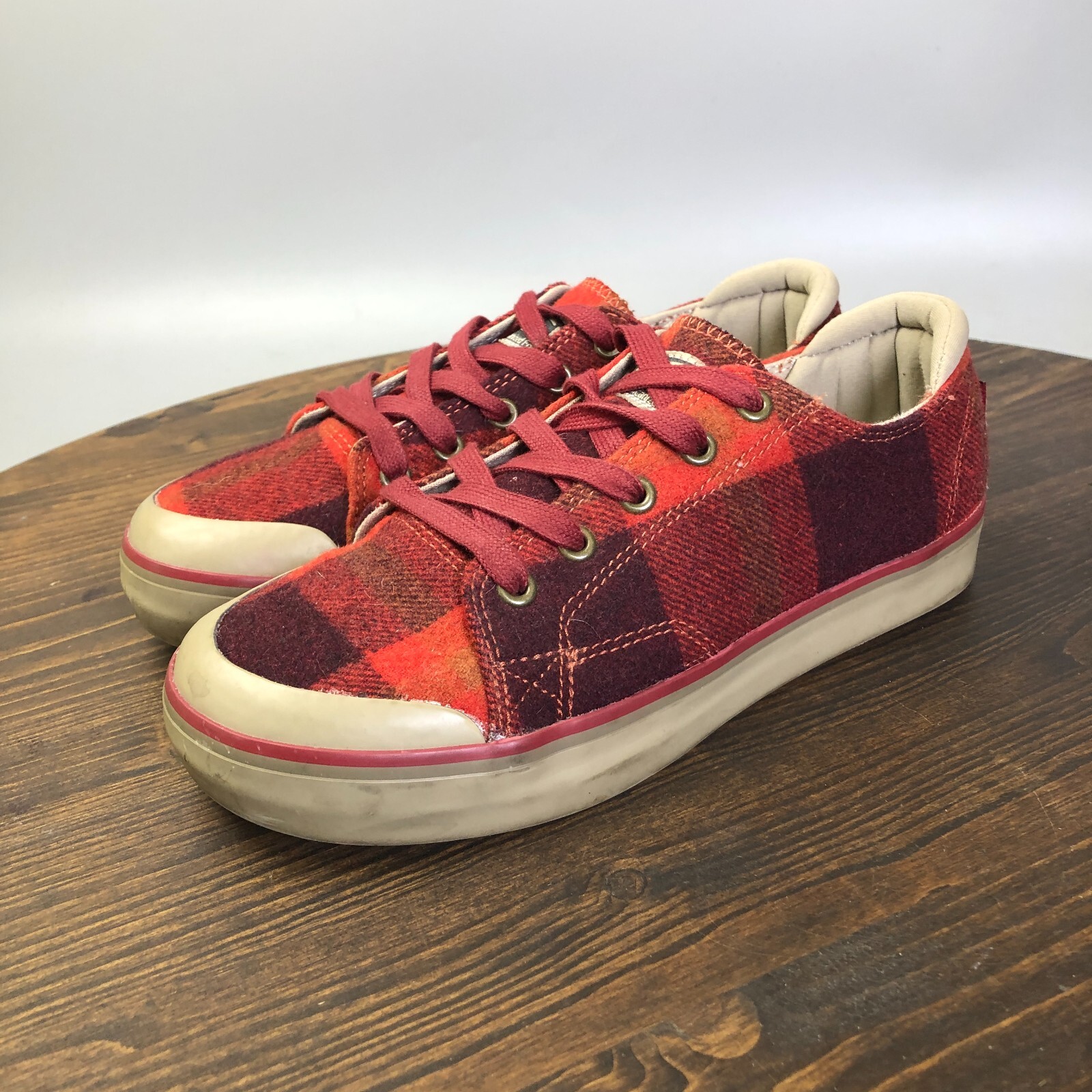 Scarpe sneakers casual Keen Elsa lll donna taglia 7 rosse lana a quadri