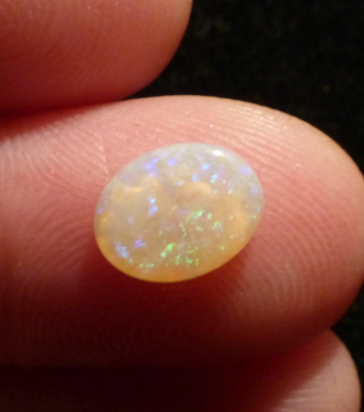 Opale noire Lightning ridge O&co 0.66cts gemme véritable pour bague sur mesure