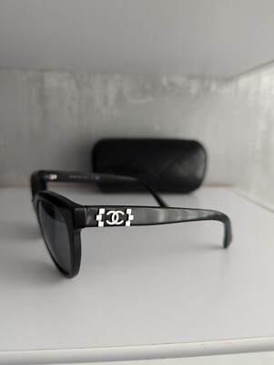 Chanel CC Lego Boy Logo Black Frame Lenses Fashion Cat Eye