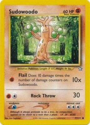 Pokemon Card - Neo Genesis 77/111 - SUDOWOODO (common) - NM | eBay