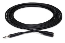 Canare Star Quad Headphone Extension Cable 3.5mm TRS Male to Female, 1 Ft