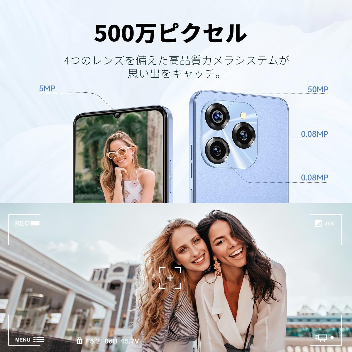 OUKITEL C50 Smartphone Android 14, 24GB + 128GB (1TB expandable 
