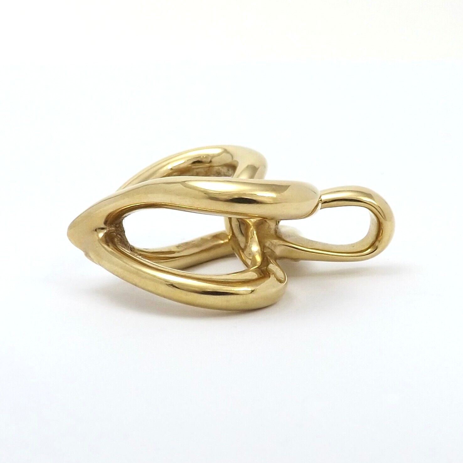 14k Gold Electroform Puffy Freeform Modernist Heart P… Gem