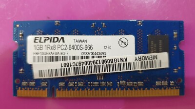 1GB ELPIDA RAM Arbeitsspeicher DDR2-1Rx8 PC2-6400S-666 EBE10UE8AFSA-8G-F für alten Laptop