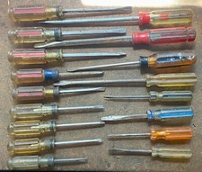 17 Vintage Screwdrivers Craftsman Made in USA Stanley Tru-Test Allied & More