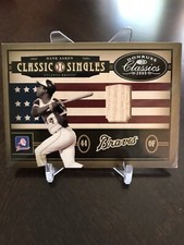 2005 Donruss Classics CS Hank Aaron Game Used Bat! /25! Very Rare Braves Hr King