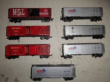 Tipo Rivarorssi H0 - N. 7 vagoni merci USA - no box