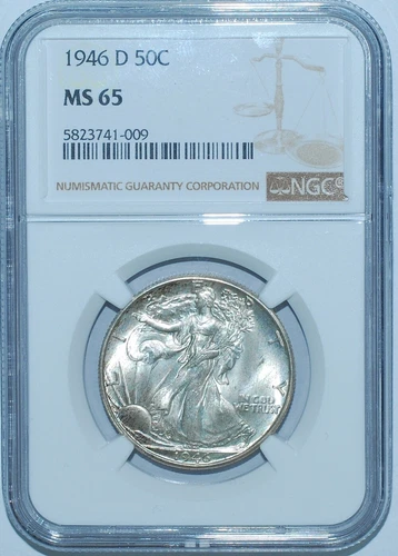 1946 D NGC MS65 Walking Liberty Half Dollar