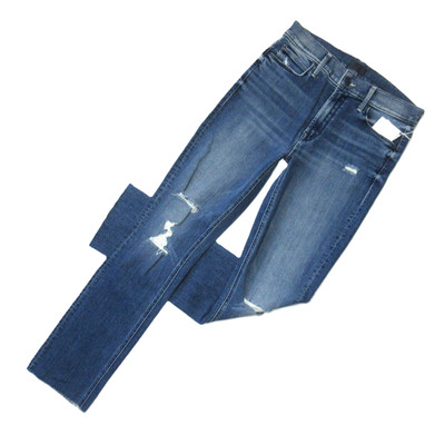 NWT Mother Mid Rise Dazzler Ankle Fray in Weekend Warrior Stretch Crop Jeans 28