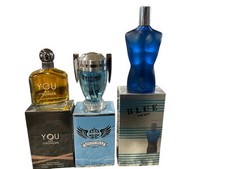 Men  s Cologne Lot Of 3 Invincible Aqua / You Are Stronger / Blue For Men